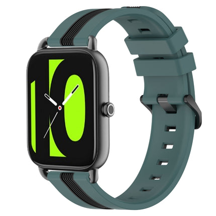 22mm Vertical Two-Color Silicone Watch Band, For Xiaomi Haylou RT2 LS10, For Xiaomi Haylou RS4 LS12