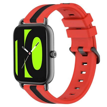 22mm Vertical Two-Color Silicone Watch Band, For Xiaomi Haylou RT2 LS10, For Xiaomi Haylou RS4 LS12