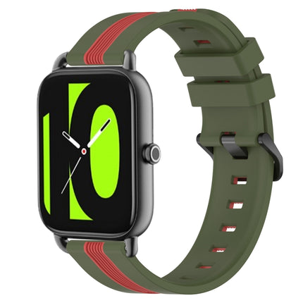 22mm Vertical Two-Color Silicone Watch Band, For Xiaomi Haylou RT2 LS10, For Xiaomi Haylou RS4 LS12