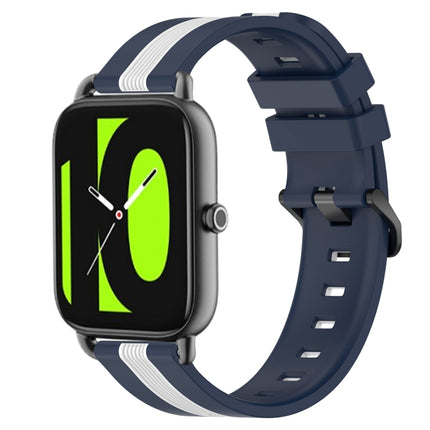 22mm Vertical Two-Color Silicone Watch Band, For Xiaomi Haylou RT2 LS10, For Xiaomi Haylou RS4 LS12