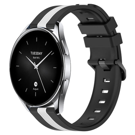 22mm Vertical Two-Color Silicone Watch Band, For Xiaomi MI Watch S2 42mm, For Xiaomi MI Watch S2 46mm