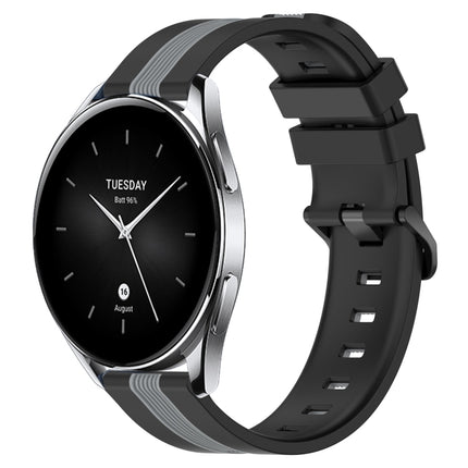 22mm Vertical Two-Color Silicone Watch Band, For Xiaomi MI Watch S2 42mm, For Xiaomi MI Watch S2 46mm