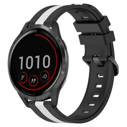 22mm Vertical Two-Color Silicone Watch Band, For Garmin Venu 2, For Garmin Vivoactive 4