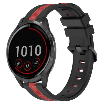 22mm Vertical Two-Color Silicone Watch Band, For Garmin Venu 2, For Garmin Vivoactive 4