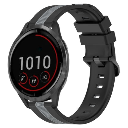 22mm Vertical Two-Color Silicone Watch Band, For Garmin Venu 2, For Garmin Vivoactive 4