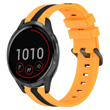 22mm Vertical Two-Color Silicone Watch Band, For Garmin Venu 2, For Garmin Vivoactive 4