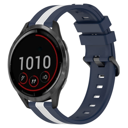 22mm Vertical Two-Color Silicone Watch Band, For Garmin Venu 2, For Garmin Vivoactive 4