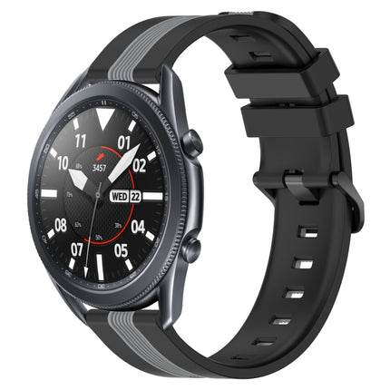 22mm Vertical Two-Color Silicone Watch Band, For Samsung Galaxy Watch3 45mm, For Samsung Galaxy Watch 46mm