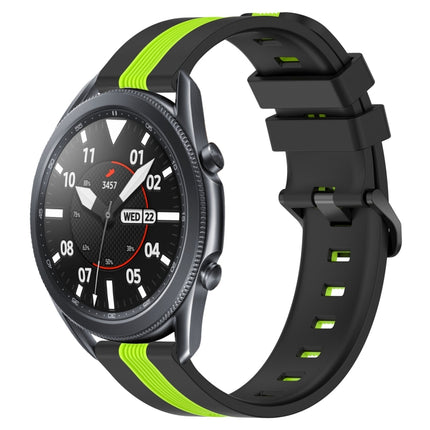 22mm Vertical Two-Color Silicone Watch Band, For Samsung Galaxy Watch3 45mm, For Samsung Galaxy Watch 46mm