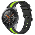 For Samsung Galaxy Watch 46mm / Black+Lime Green