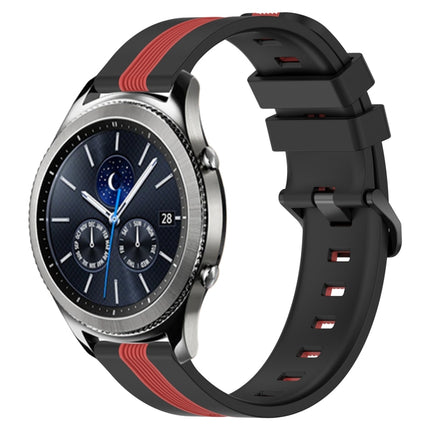 22mm Vertical Two-Color Silicone Watch Band, For Samsung Gear S3 Classic, For Samsung Gear S3 Frontier