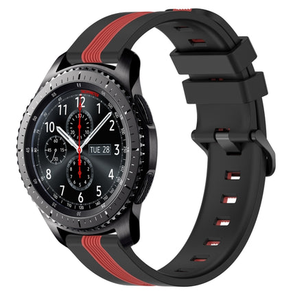 22mm Vertical Two-Color Silicone Watch Band, For Samsung Gear S3 Classic, For Samsung Gear S3 Frontier