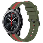 For Samsung Gear S3 Frontier / Army Green+Red