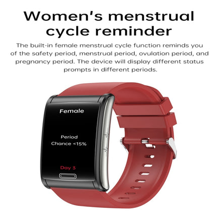 E600 1.47 inch Color Screen Smart Watch Silicone Strap Support Heart Rate Monitoring / Blood Pressure Monitoring