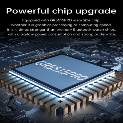 E600 1.47 inch Color Screen Smart Watch Silicone Strap Support Heart Rate Monitoring / Blood Pressure Monitoring