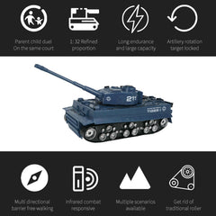 MoFun 369  Remote Control Tank 1:32 Four-way RC Vehicle, Blue, Green, Yellow