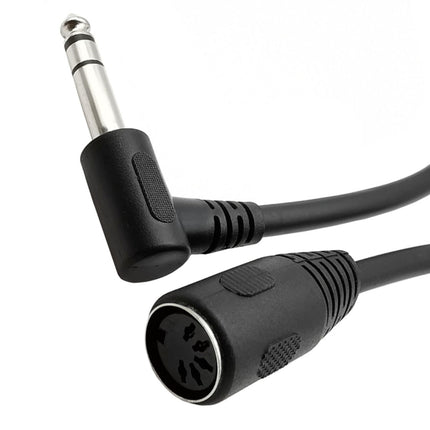 JUNSUNMAY 6.35mm 1/4 inch Male to Female 5 Pin MIDI Audio Stero Adapter, Cable Length: 20cm, Cable Length: 20cm