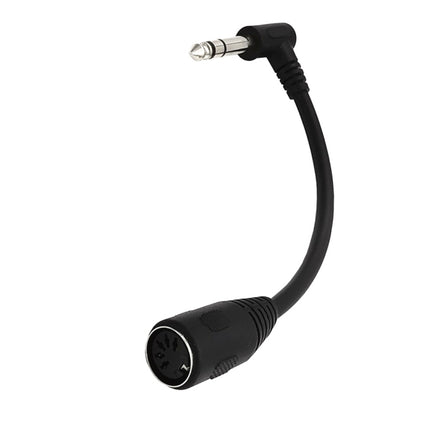 JUNSUNMAY 6.35mm 1/4 inch Male to Female 5 Pin MIDI Audio Stero Adapter, Cable Length: 20cm, Cable Length: 20cm