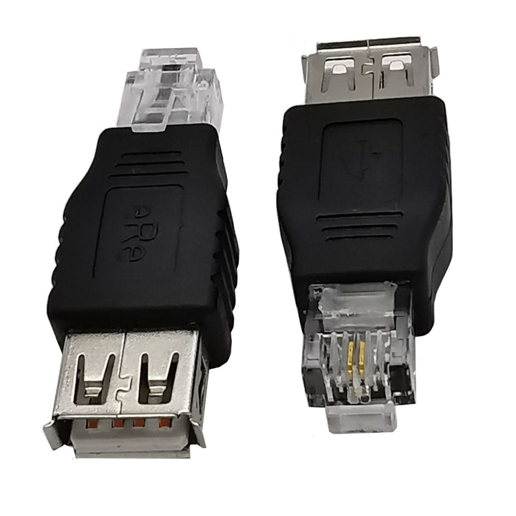 JUNSUNMAY USB Femal to Male RJ11 6P2C Adapter Converter