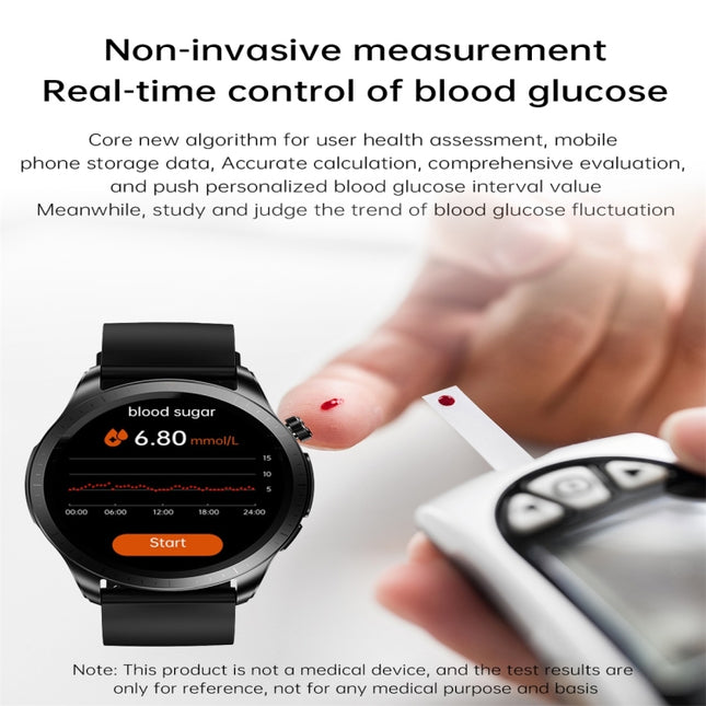 E420 1.39 inch Color Screen Smart Watch,Silicone Watchband,Support Heart Rate Monitoring / Blood Pressure Monitoring