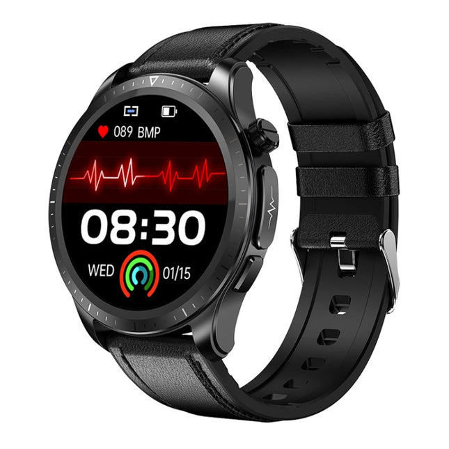 E420 1.39 inch Color Screen Smart Watch,Leather Watchband,Support Heart Rate Monitoring / Blood Pressure Monitoring