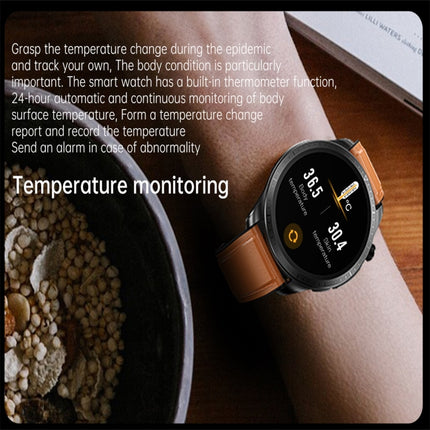 E420 1.39 inch Color Screen Smart Watch,Leather Watchband,Support Heart Rate Monitoring / Blood Pressure Monitoring
