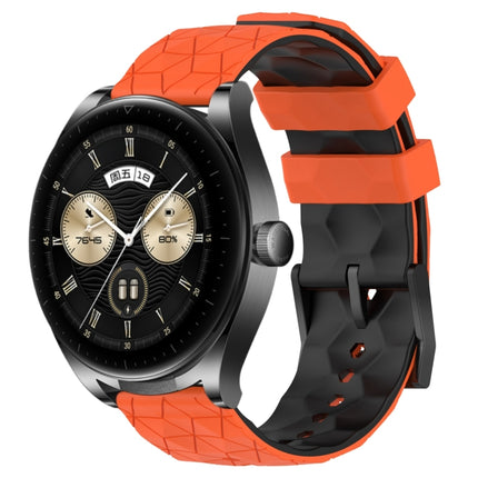 22mm Football Pattern Two-Color Silicone Watch Band, For Huawei Watch Buds, For Huawei Watch GT 3 SE