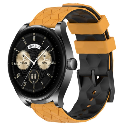 22mm Football Pattern Two-Color Silicone Watch Band, For Huawei Watch Buds, For Huawei Watch GT 3 SE
