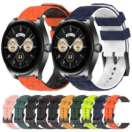 22mm Football Pattern Two-Color Silicone Watch Band, For Huawei Watch Buds, For Huawei Watch GT 3 SE