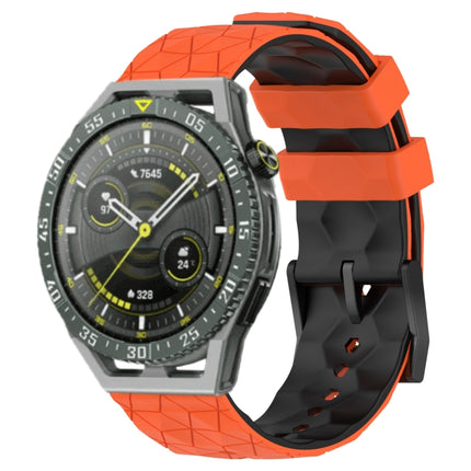 22mm Football Pattern Two-Color Silicone Watch Band, For Huawei Watch Buds, For Huawei Watch GT 3 SE