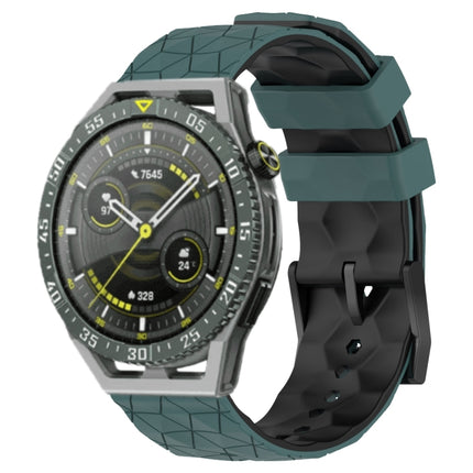 22mm Football Pattern Two-Color Silicone Watch Band, For Huawei Watch Buds, For Huawei Watch GT 3 SE