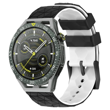 22mm Football Pattern Two-Color Silicone Watch Band, For Huawei Watch Buds, For Huawei Watch GT 3 SE