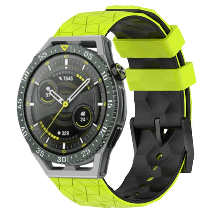 22mm Football Pattern Two-Color Silicone Watch Band, For Huawei Watch Buds, For Huawei Watch GT 3 SE