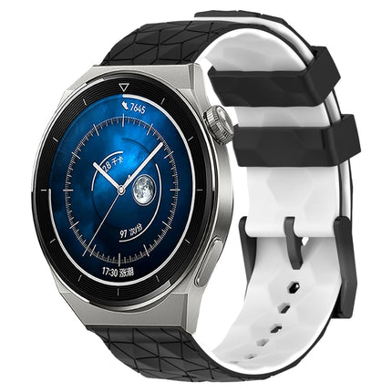22mm Football Pattern Two-Color Silicone Watch Band, For Huawei Watch GT3 Pro 46mm, For Huawei Watch GT3 46mm