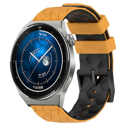 22mm Football Pattern Two-Color Silicone Watch Band, For Huawei Watch GT3 Pro 46mm, For Huawei Watch GT3 46mm