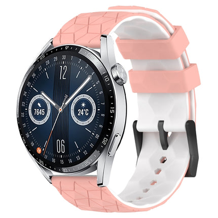 22mm Football Pattern Two-Color Silicone Watch Band, For Huawei Watch GT3 Pro 46mm, For Huawei Watch GT3 46mm