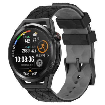 22mm Football Pattern Two-Color Silicone Watch Band, For Huawei Watch GT Runner, For Huawei Watch 3 Pro New