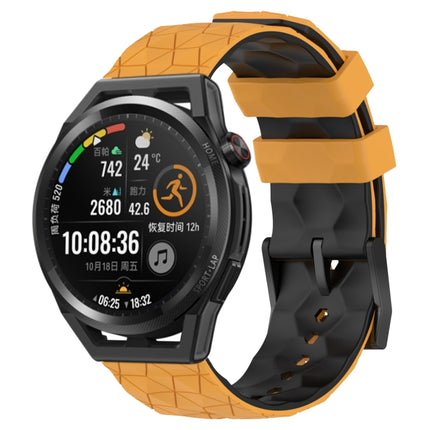 22mm Football Pattern Two-Color Silicone Watch Band, For Huawei Watch GT Runner, For Huawei Watch 3 Pro New