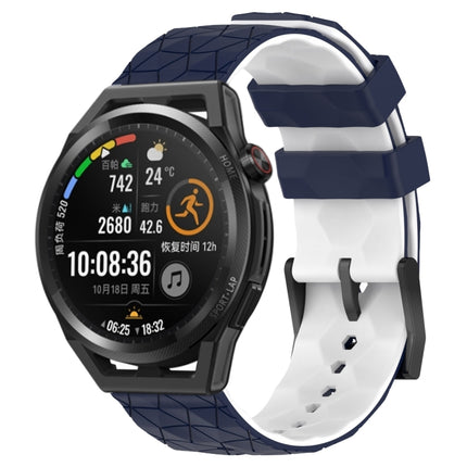 22mm Football Pattern Two-Color Silicone Watch Band, For Huawei Watch GT Runner, For Huawei Watch 3 Pro New