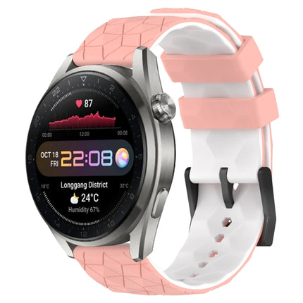 22mm Football Pattern Two-Color Silicone Watch Band, For Huawei Watch GT Runner, For Huawei Watch 3 Pro New