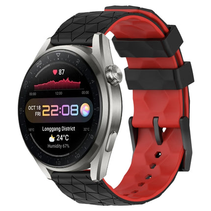 22mm Football Pattern Two-Color Silicone Watch Band, For Huawei Watch GT Runner, For Huawei Watch 3 Pro New