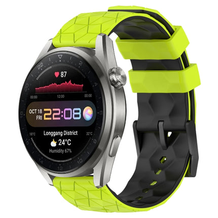 22mm Football Pattern Two-Color Silicone Watch Band, For Huawei Watch GT Runner, For Huawei Watch 3 Pro New