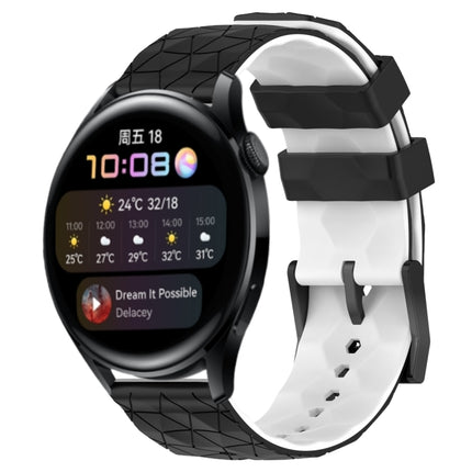 22mm Football Pattern Two-Color Silicone Watch Band, For Huawei Watch 3, For Huawei Watch 3 Pro