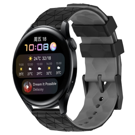 22mm Football Pattern Two-Color Silicone Watch Band, For Huawei Watch 3, For Huawei Watch 3 Pro