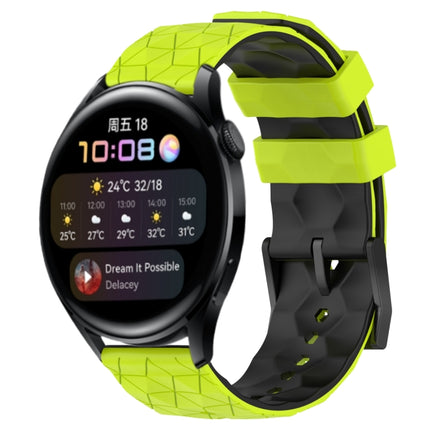 22mm Football Pattern Two-Color Silicone Watch Band, For Huawei Watch 3, For Huawei Watch 3 Pro