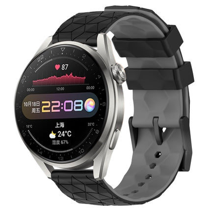 22mm Football Pattern Two-Color Silicone Watch Band, For Huawei Watch 3, For Huawei Watch 3 Pro