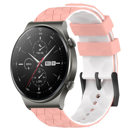 22mm Football Pattern Two-Color Silicone Watch Band, For Huawei GT2 Pro, For Huawei Watch GT 2E