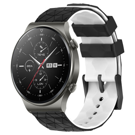 22mm Football Pattern Two-Color Silicone Watch Band, For Huawei GT2 Pro, For Huawei Watch GT 2E