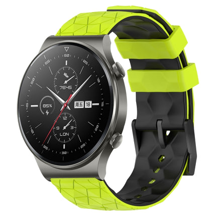 22mm Football Pattern Two-Color Silicone Watch Band, For Huawei GT2 Pro, For Huawei Watch GT 2E