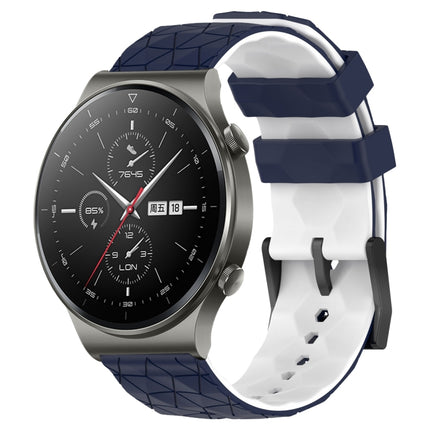 22mm Football Pattern Two-Color Silicone Watch Band, For Huawei GT2 Pro, For Huawei Watch GT 2E